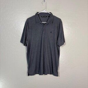 TravisMathew Polo Shirt Mens XL Gray Pima Cotton Blend Golf Performance Top